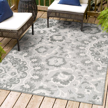 Lucena Modern Medallion High-low Indoor/outdoor Area Rug